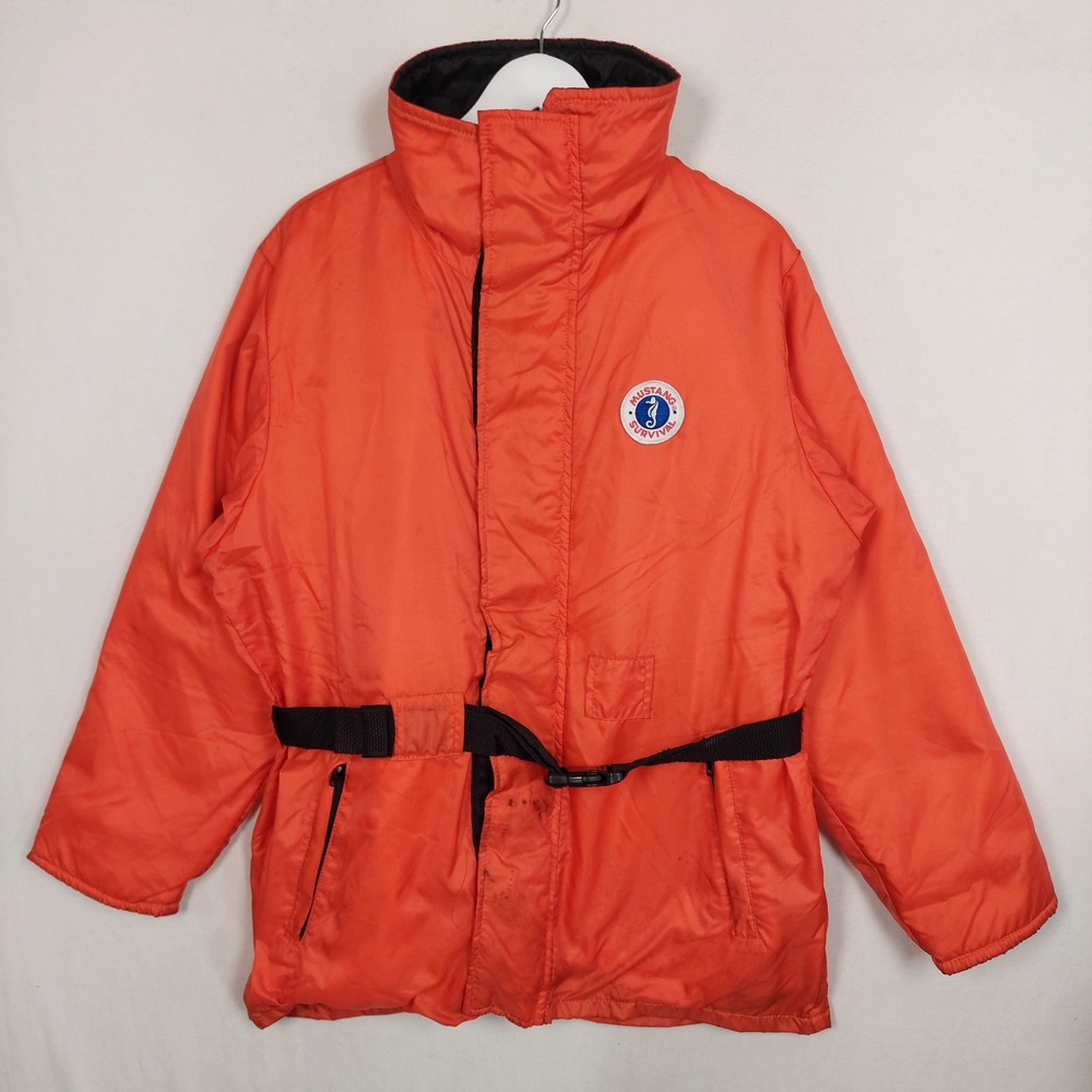 Mustang Survival MC1505 Classic Coat PFD Float Jacket Orange Medium Mens